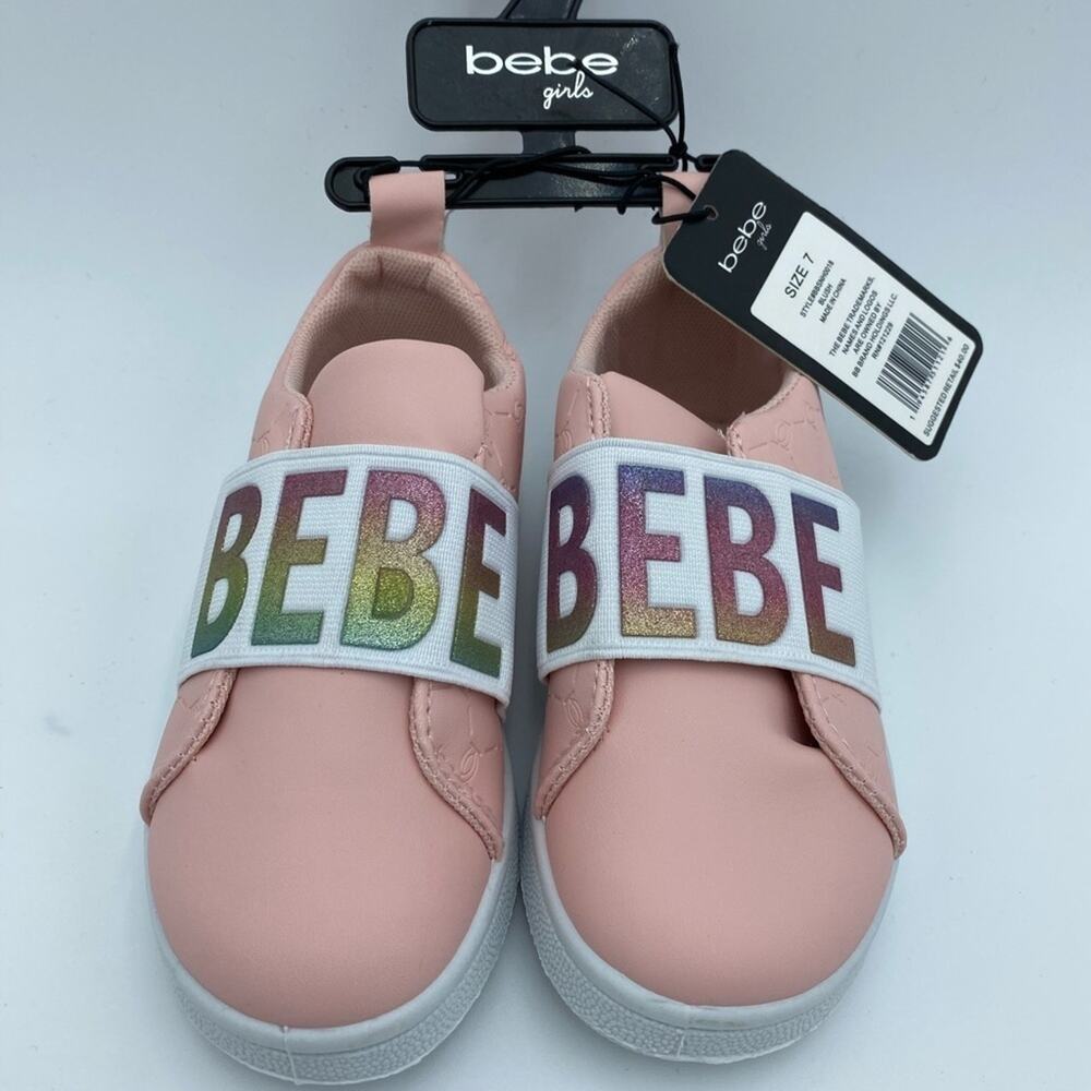 Bebe - girls slip on sneakers pink